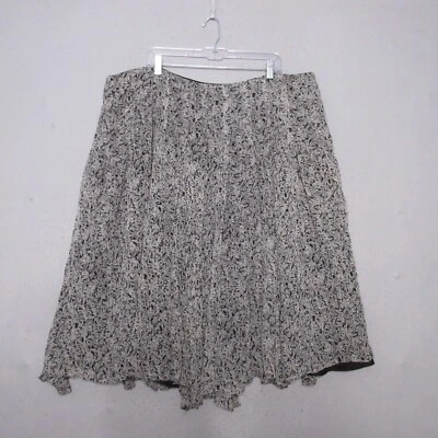 Jones New York 裙子女式加 24W 花卉佩斯利雪纺丝绸浪漫流畅 — 第 1/4 张图片