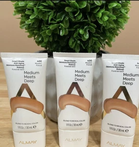 Almay Smart Shade SkinTone Matching Makeup Foundation 400 Medium Meets Deep 3pcs - Picture 1 of 1