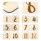Baby Photography Props Wooden Engraved Number Discs Commemorative Cards Wedding