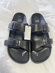 GAP | Men Size M (10-11) | Black Buckle Slides | Casual Travel Pool Resort NWT - Picture 1 of 8