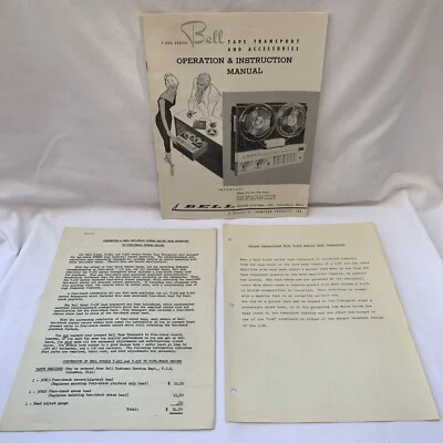 Transportador de cinta y accesorios serie BELL T-200 manual de instrucciones de operación Foto 1 de 4
