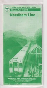 BOSTON - MBTA South Station NEEDHAM April 30, 2001 ( MINT ) - Picture 1 of 1