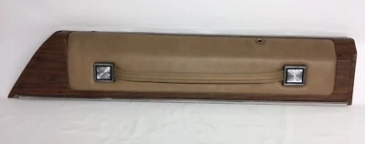 1973 73 1974 74 CADILLAC COUPE DEVILLE ELDORADO RIGHT UPPER DOOR PANEL PULL TAN - Image 1 of 4