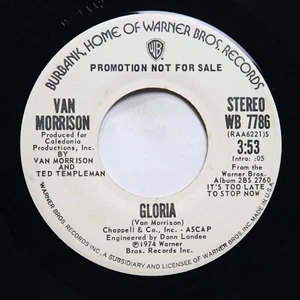 VAN MORRISON - GLORIA - ROCK 45 *PROMO* - Picture 1 of 2