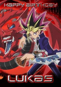 PERSONALISIERTE YU GI OH YUGIOH GEBURTSTAG JEDER ANLASS GRUSSKARTE - Bild 1 von 1
