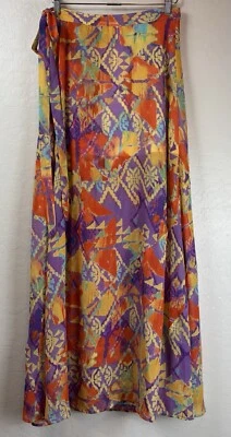 Show Me Your Mumu 包裹长裙波西米亚 M 橙色紫色 148 美元 1106 — 第 1/4 张图片