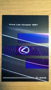 Lexus LS400 GS300 S SE + Optionen & Garantie UK Preisliste Broschüre 1997 - Bild 1 von 1