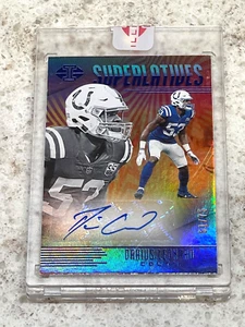 Darius Leonard ~ 2019 Illusions SP-DL Blue Superlatives autógrafo 51/75 - Imagen 1 de 3