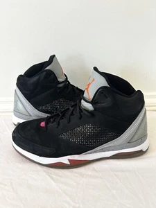 Size 12 -Nike Air Jordan Future Flight Remix Black Suede Pink Grey Shoes - Picture 1 of 7