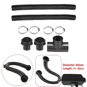 60MM Auto Standheizung Rohr Kanal Warmluft Auslass Entl??Ftung Schlauch Clip Kit - Bild 1 von 6