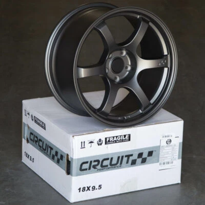 CIRCUIT CSF1 18x9.5 5x120 +25mm MATTE GUNMETAL WHEELS SPUN FORGED SET 4 FITS BMW - Image 1 of 4