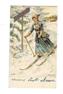 Tarjeta Comercial Victoriana Años 1880 Noruega Feliz Año Nuevo - Imagen 1 de 2
