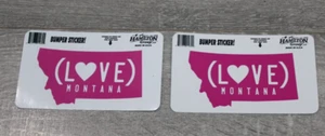 MONTANA (LOVE) Bumper  Sticker Decal (Lot of 2) - Bild 1 von 3