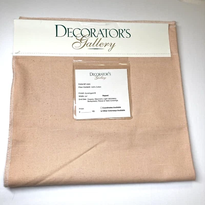 Muestra de tela de tapicería de galería decorativa panel cuadrado de 26" 100 % algodón melocotón Foto 1 de 4