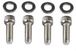 Valve Cover Bolts Chrome Socket Head 1" x 1/4"-20 + Stainless Washers Set 4 - Picture 1 of 1