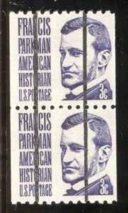 1297b Parkman 3c Precancel Pair Shiny Gum MNH - Picture 1 of 1