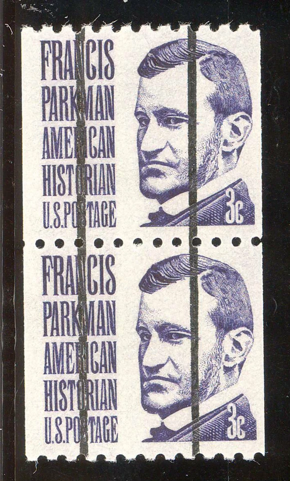 1297b Parkman 3c Precancel Pair Shiny Gum MNH - Image 1 of 1