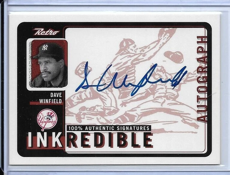 1999 UPPER DECK RETRO DAVE WINFIELD AUTO SIGNED #DW NEW YORK YANKEES - Image 1 of 2
