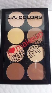LA COLORS CONTOUR PALETTE MAKE UP- 8 BLENDABLE FACE POWDERS. LIGHT-MEDIUM - Picture 1 of 8