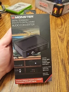 Monster Digital to Analog / Analog to Digital Combo Audio Converter Black New - Picture 1 of 6
