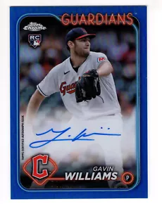 2024 Topps Chrome Rookie Blu Rifrattore Auto RA-GW Gavin Williams RC 021/150 - Foto 1 di 2