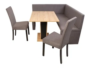 The set consists of a bench, a table and two chairs. - Picture 1 of 8