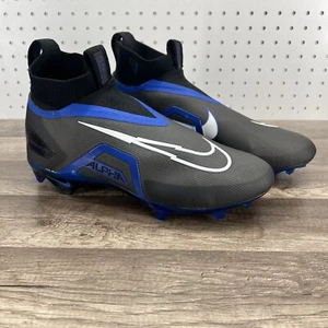 Nike Alpha Menace Elite 3 Football Cleats Sz 13.5 Black Blue Dm1792-003 - Picture 1 of 9
