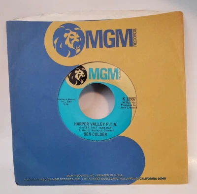 Ben Colder (SHEB WOOLEY) HARPER VALLEY P.T.A. (PARODY 45) #13997 PLAYS VG++ - Image 1 of 4