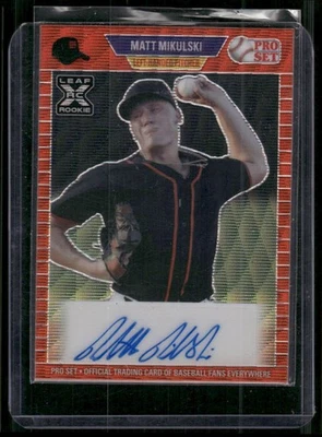 MATT MIKULSKI 2021 Leaf Pro Set Auto Autograph PA-MM6 - Image 1 of 2