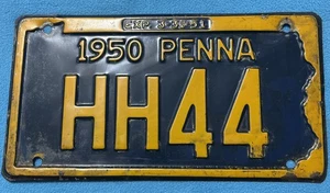 Pennsylvania Penna Pa 1950 matrícula pintura original - Imagen 1 de 2