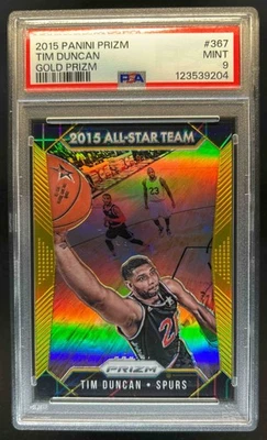 Prizm Tim Duncan Gold Prizms #7/10 Spurs PSA 9 2015-16 Foto 1 de 2