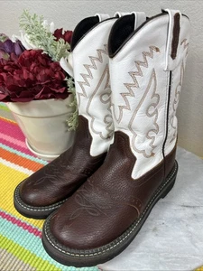 Old West TB2236 Botas de Vaquero Western de Cuero Tonificado Marrón Talla para Niños EE. UU. 3.0 D - Imagen 1 de 12