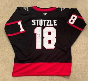 TIM STUTZLE  SIGNED BLACK OTTAWA SENATORS JERSEY XL BECKETT COA HAND SIGNED - Picture 1 of 4