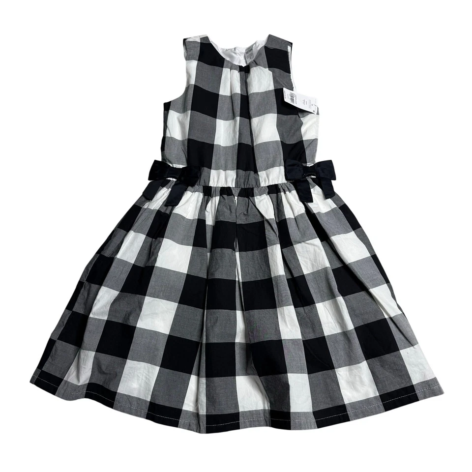 全新 Carter’s 连衣裙 女孩 10 黑色 白色 无袖 MSRP $36 — 第 1/4 张图片