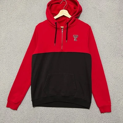 Texas Tech Red Raiders 1/4 Zip Hoodie Women's L Red Black Pullover NCAA - Image 1 of 4