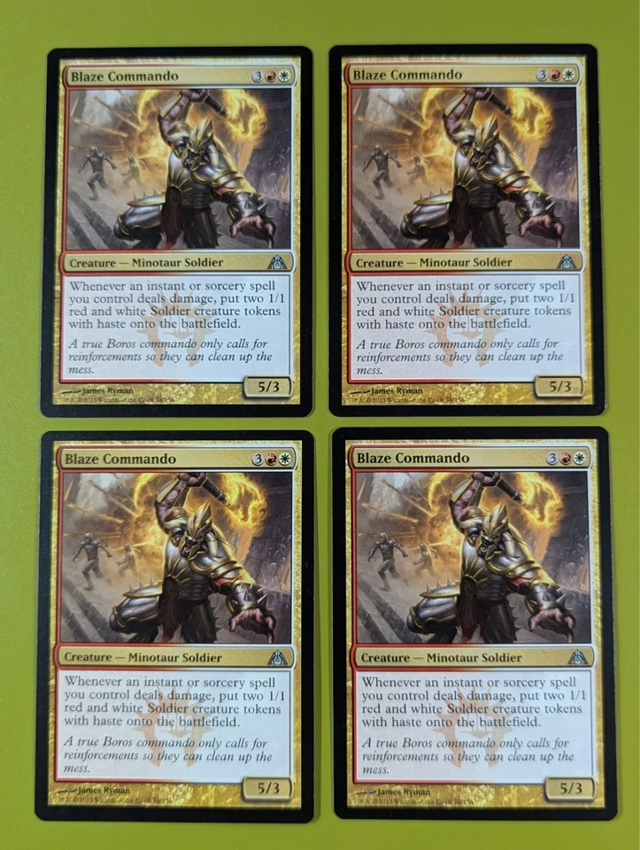 Blaze Commando x4 Dragon's Maze 4x Playset Magic the Gathering MTG  - Image 1 of 1