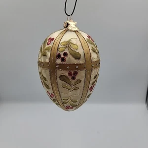 Weihnachtsschmuck 5" WC Engel Anhänger mundgeblasen Ei mit Glitzer, Polen - Bild 1 von 4