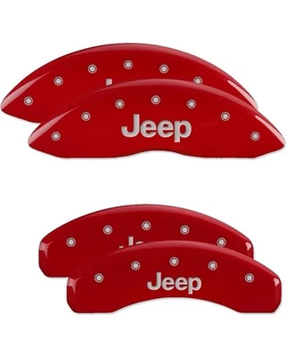 Cubiertas de pinza de freno para Jeep Grand Cherokee 2011-21 acabado rojo logotipo Foto 1 de 2