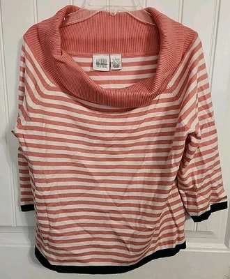 Jason Maxwell Suéter L Rosa Blanco Rayas Foto 1 de 4