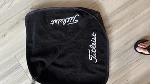 Titleist Towel Golf Bag Club Rain Hood Cover Black. Great Condition - Picture 1 of 7