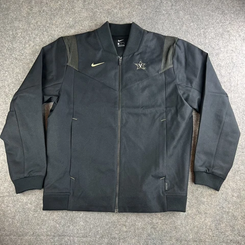 Nike Mens Vanderbilt Commodores On Field Bomber Jacket Large Black Team Issued Cover