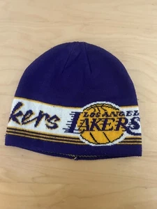 ADIDAS ORIGINALS LOS ANGELES LAKERS Beanie Hat Unisex Adult Purple Cap - Picture 1 of 3
