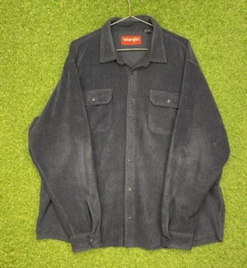 Wrangler Fleece Shirt Mens XXL 2XL Jacket Shacket Heavy Button Up Casual - Picture 1 of 10