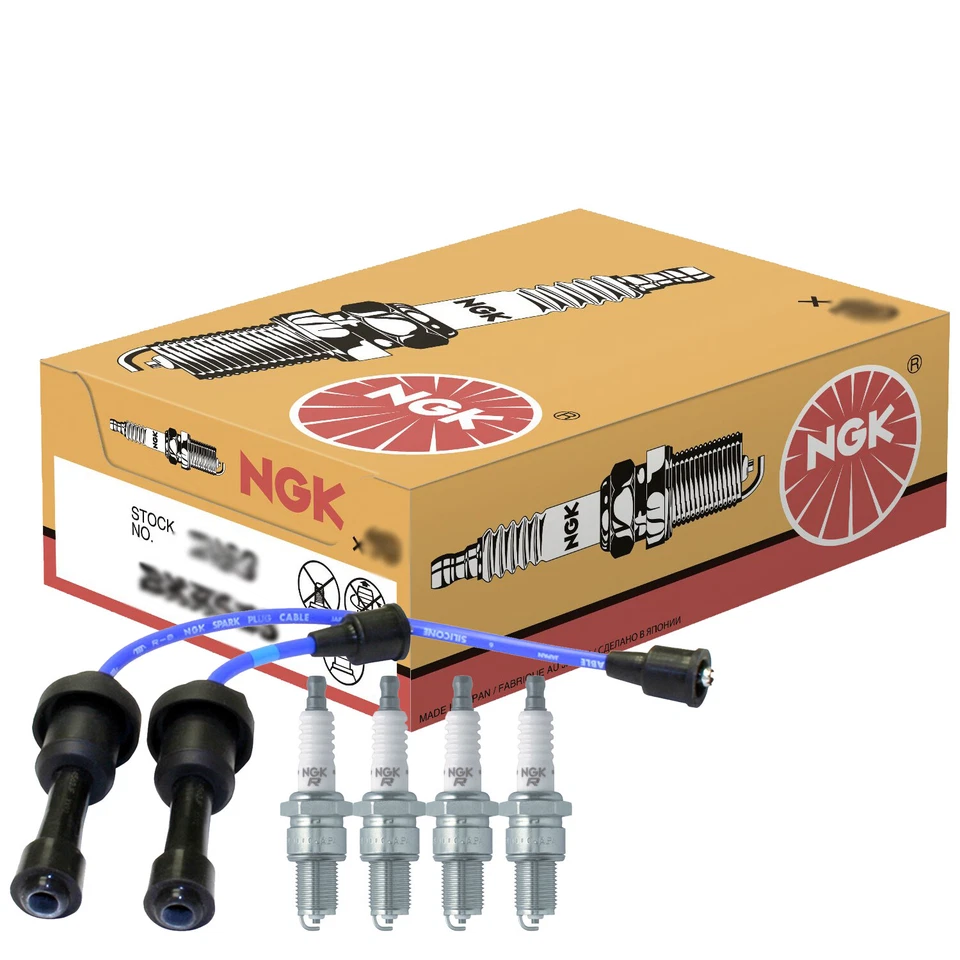 Kit de cable NGK y 4 bujías estándar para Hyundai Santa Fe Kia Optima 2.4 Foto 1 de 1