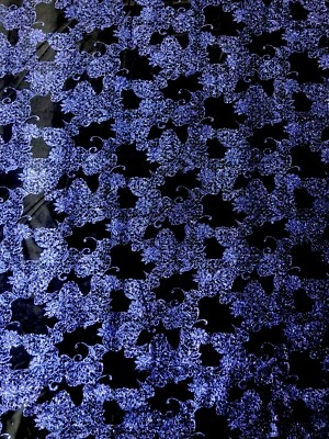 Polyester Velvet Spandex with Royal Glitters Geometric Design - Image 1 of 4
