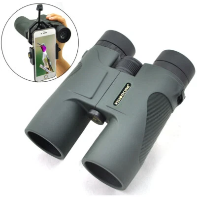 Visionking 10x42 Hunting Birding Roof Binoculars Telescope Green Phone Adapter - Image 1 of 4