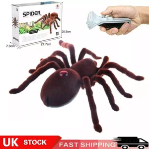 Remote Control Creepy Soft Scary Plush Spider Infrared RC Tarantula Kid Toy UK - Picture 1 of 8