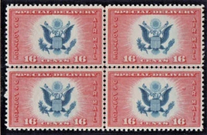 US Scott CE2, MNH OG VF+ Center Line (Cross) Block Of 4. - Picture 1 of 2
