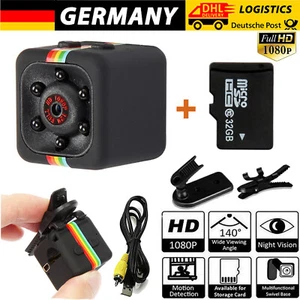 Mini-Kamera 1080P Bewegungssensor Nachtsicht DV-Videorecorder mit 32G Karte - Bild 1 von 16