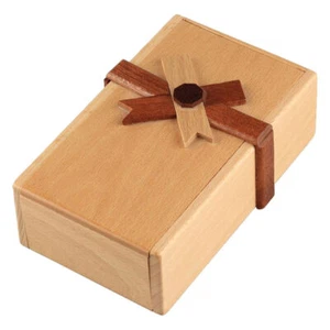 NEW Wooden with Hidden Compartments Brain Teaser Jewelery Money Box - Picture 1 of 5